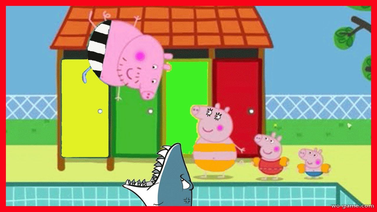 Игры Свинка Пеппа онлайн бесплатно Папа Свин прыгает в бассейн