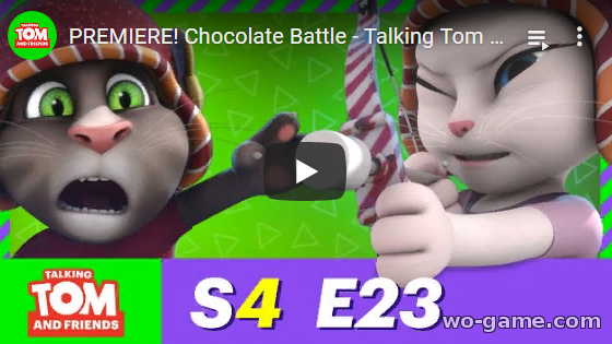 Talking Tom and Friends in English Cartoons 2020 new series Chocolate Battle Season 4 Episode 23 look online for kids for free