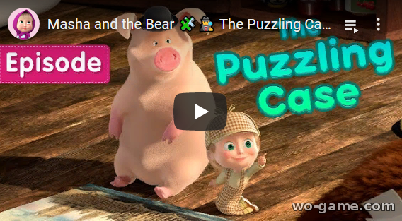 Masha and the Bear in English Cartoon 2020 new series The Puzzling Case Episode 45 watch online for the kids for free