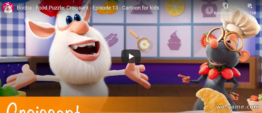 Booba in English Cartoon new series 2021 Food Puzzle: Croissant Episode 13 watch online the kids for free