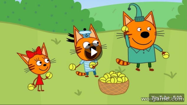 Три кота мультфильм Теннис с папой 64 новая серия смотреть онлайн в хорошем качестве