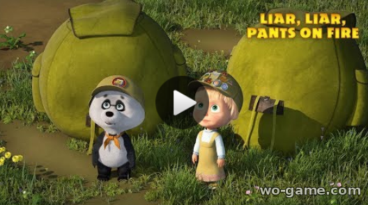 Masha and The Bear 2018 new series English Liar, liar, pants on fire! Cartoons and cereal full movie Episode 57