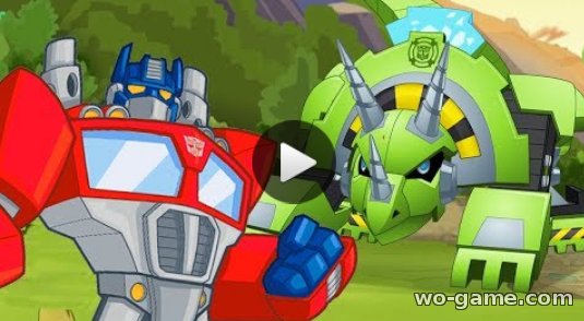 Динозавр Трансформер Оптимус Прайм мультсериал для детей 2018 бесплатно Большая игра видео онлайн