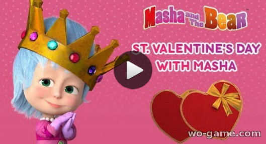 Masha and The Bear in English new 2019 St. Valentine's Day with Masha Cartoons online live