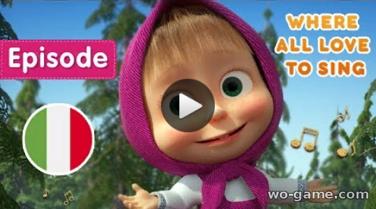 Masha's Songs in English Cartoon 2019 Where all love to sing Episode 1 watch online for the kids new series for free