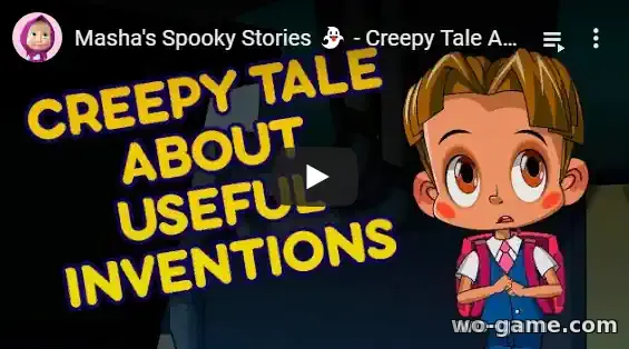 Masha Spooky Stories in English Cartoon new episode Creepy Tale About Useful Inventions watch online for their children